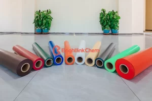 Different colored BrightlinkChem's ASA film rolls lining up together